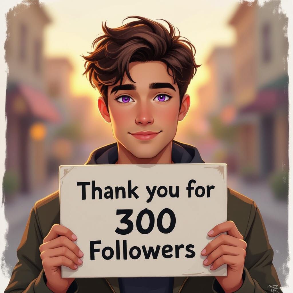 Digital Painting of Man Thanking Followers
