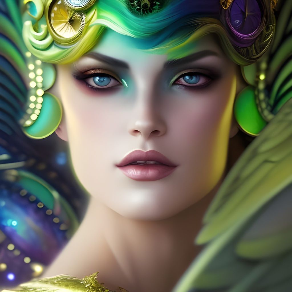 GREEN LADY - AI Generated Artwork - NightCafe Creator