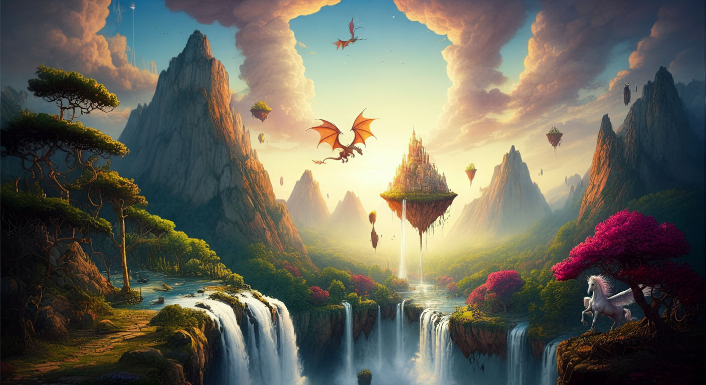 The flying elven city of Plenthaira approaches the Heart Bas...