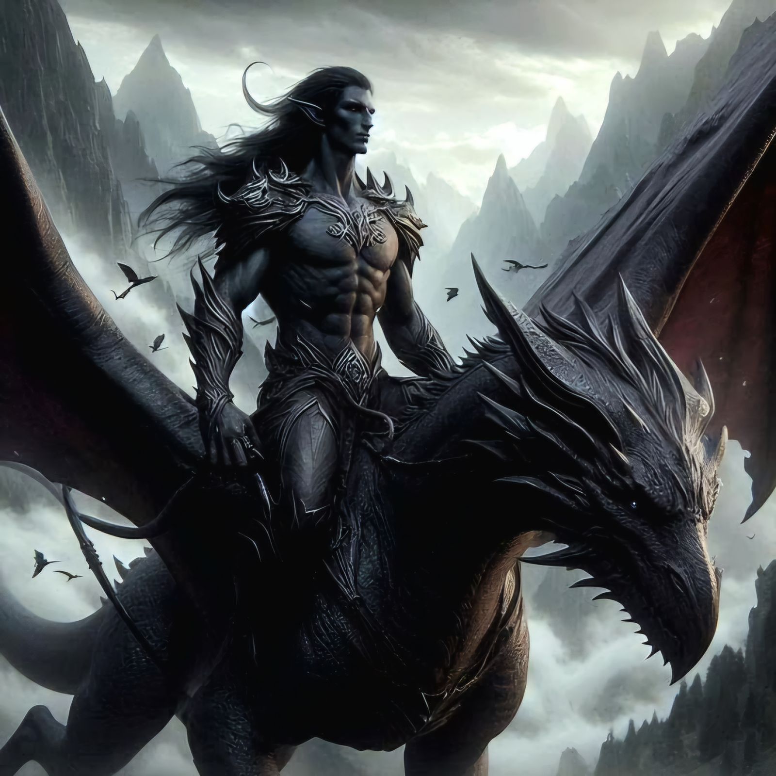 Tiefling dragon rider