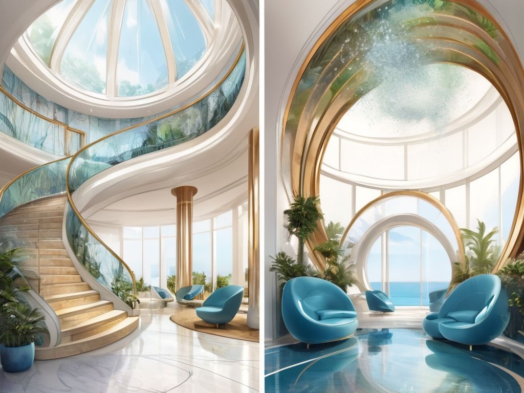 Organic form hotel interior