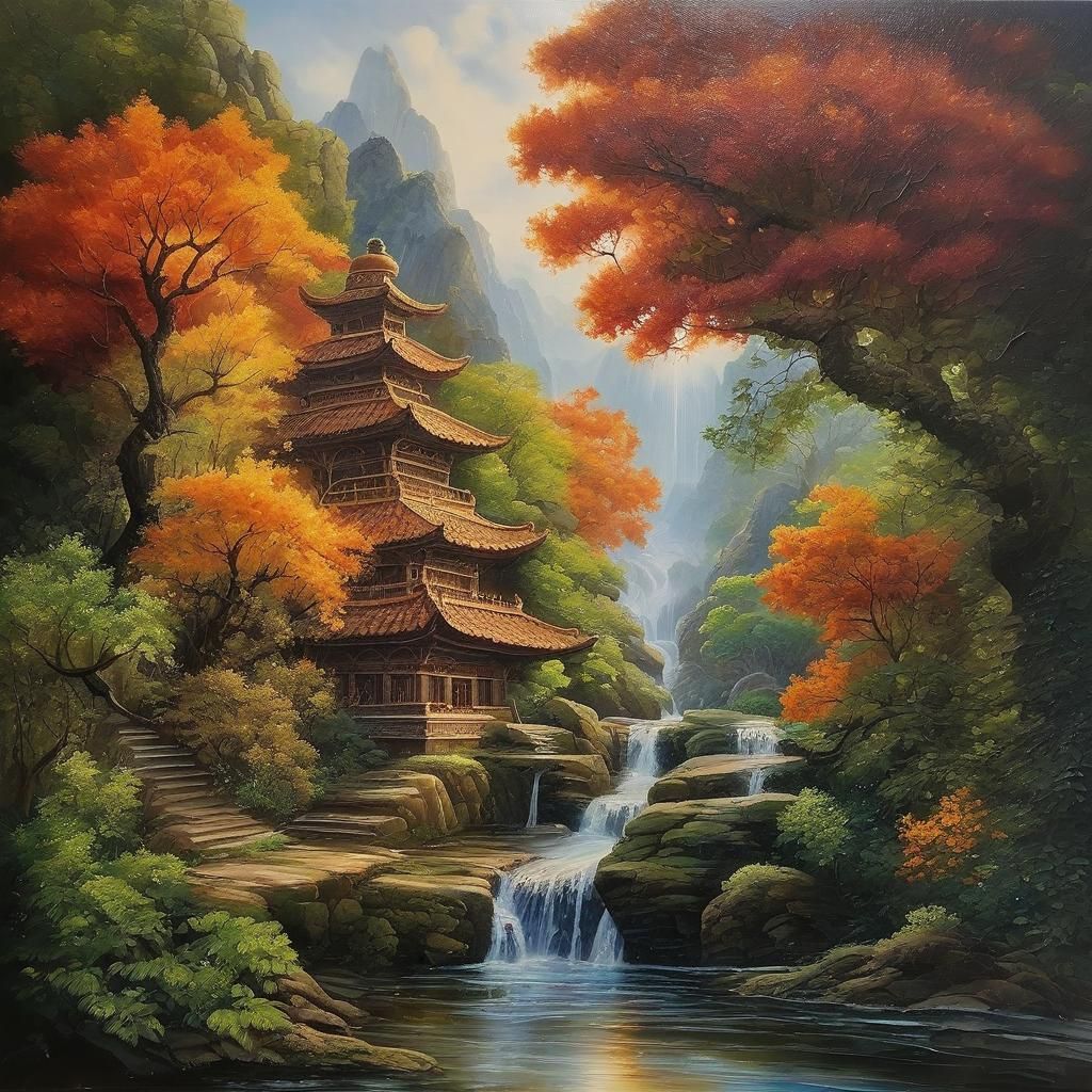 Intricate Wet Oil Paint Surreal Fantasy Art