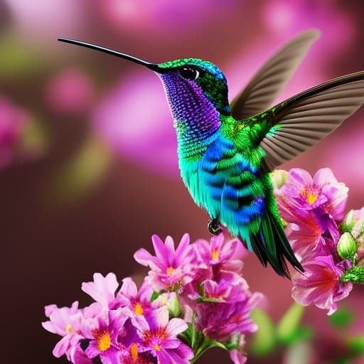 Mexican Violetear hummingbird  by @Mordecai