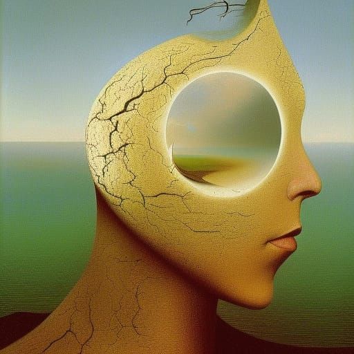 Ses cheveux pris au piège d'un miroir brisé c'est sur la mou...
