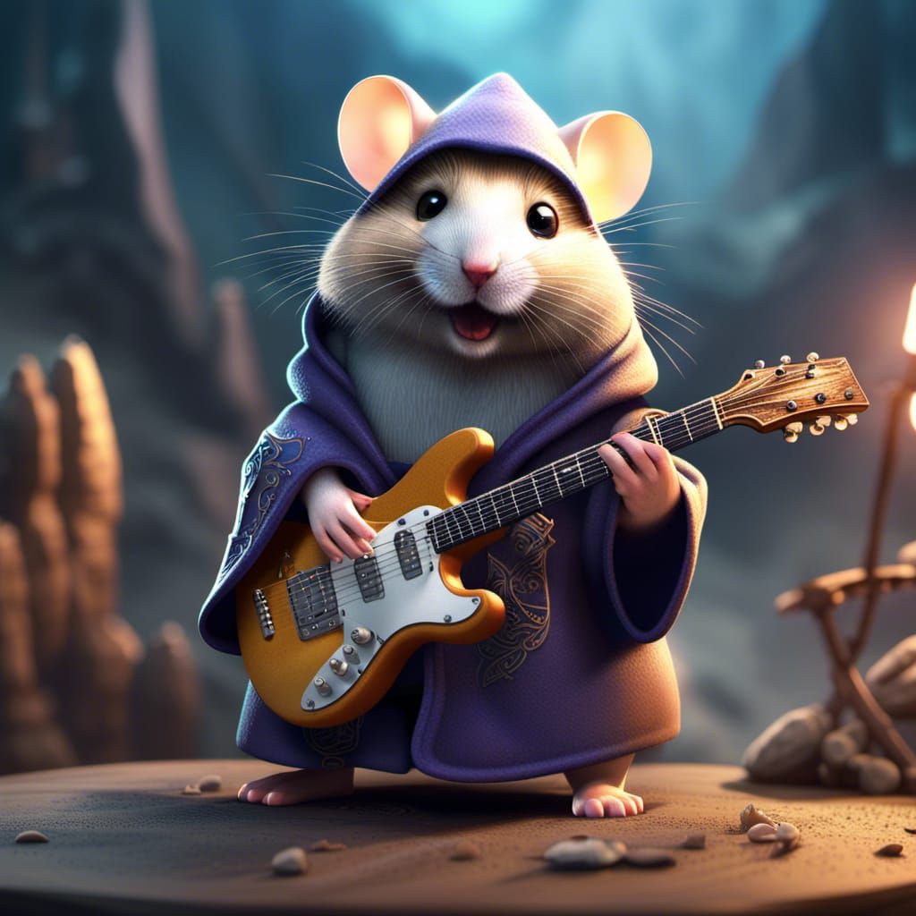 A Hamster Rock Star - AI Generated Artwork - NightCafe Creator