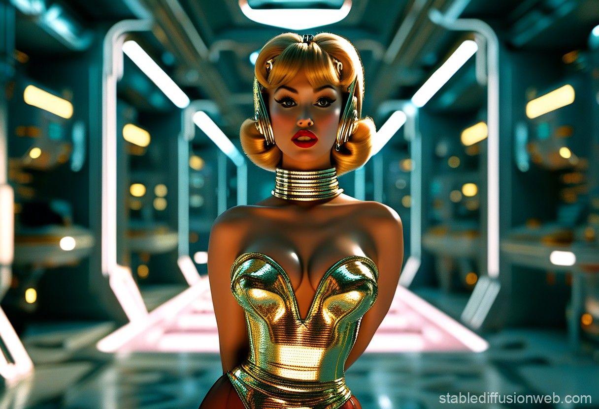 Shiny Retro Futuristic Space Girls