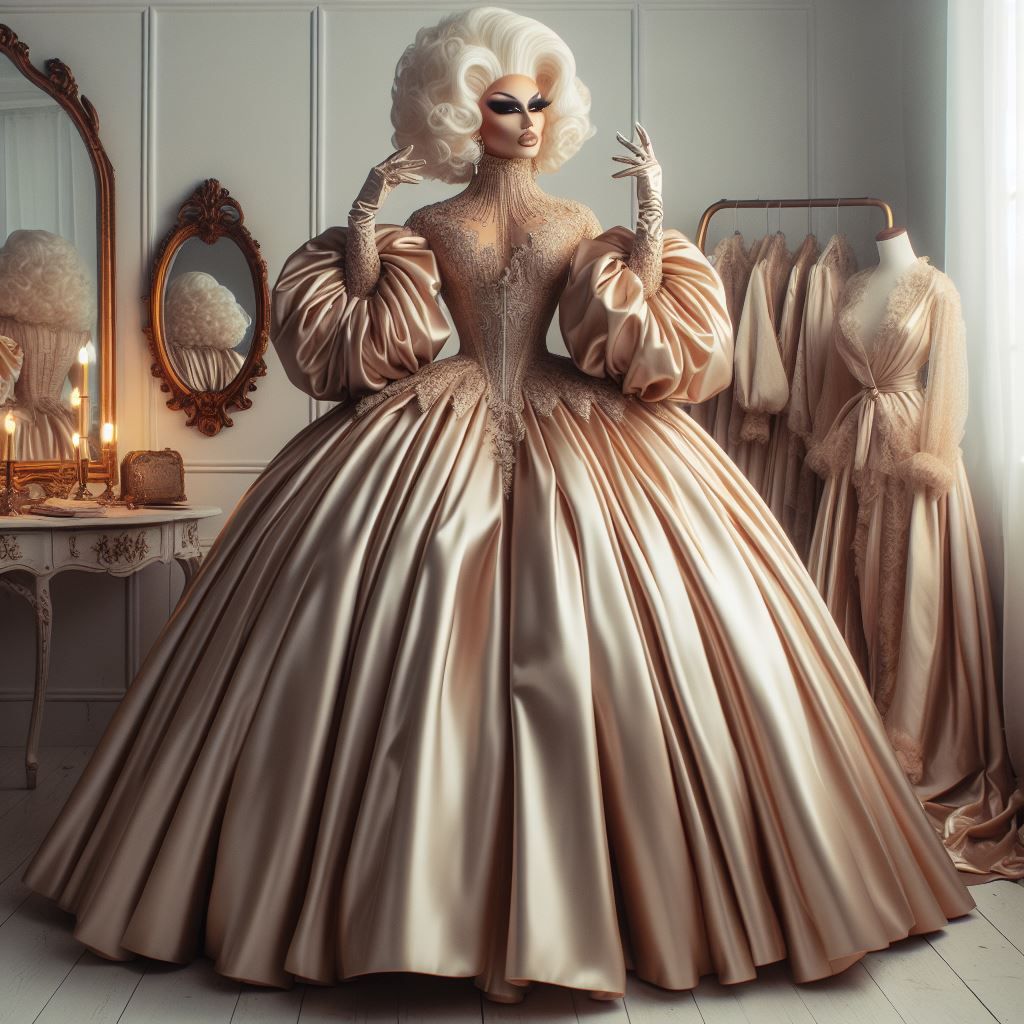 Living in a Satin Wonderland of Sissy Dresses, Satin Gowns, ...