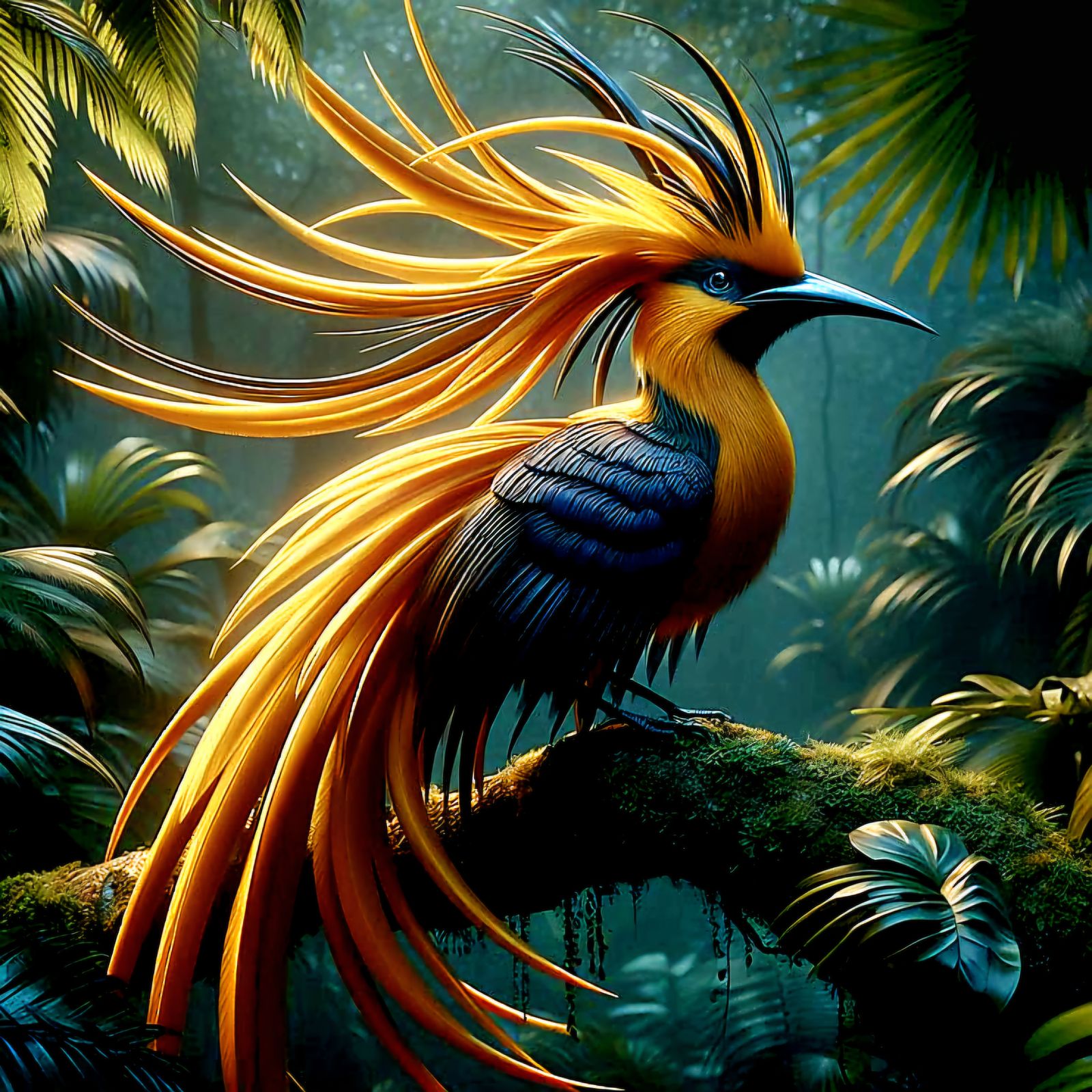 Golden bird of paradise