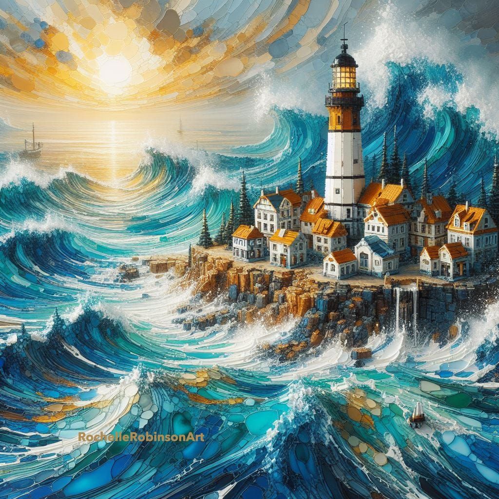 Lighthouse in a Coastal Town II