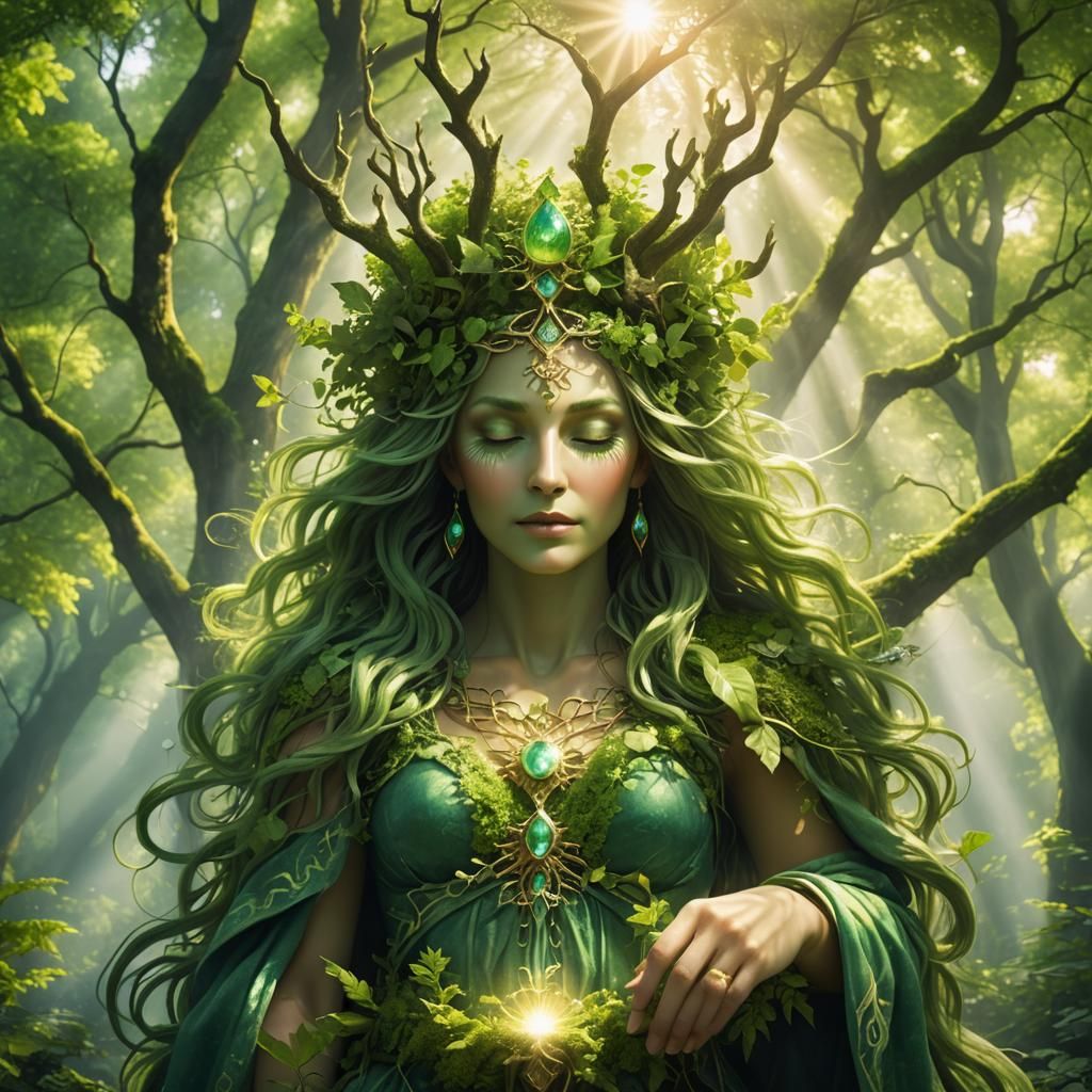 Goddess of the Forest - AI Generated Artwork - NightCafe Creator