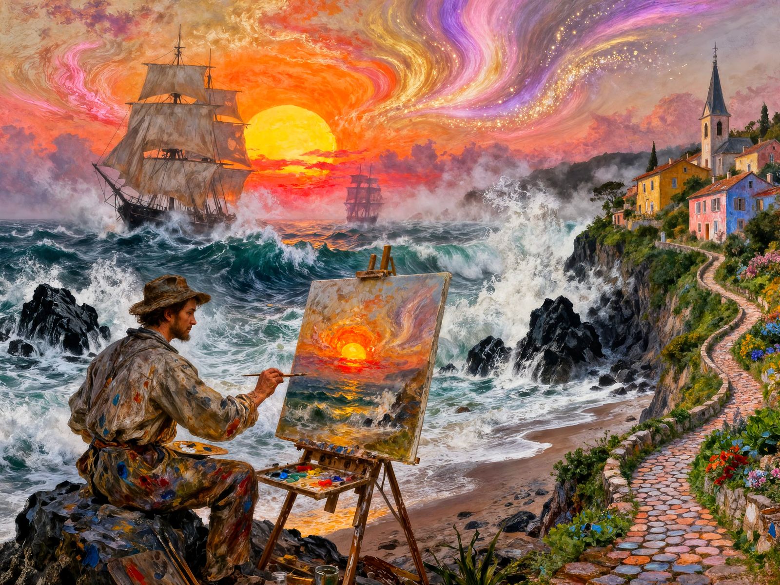 (1 Like) Seascape Fantasy Surreal Painting  by @Textured Color