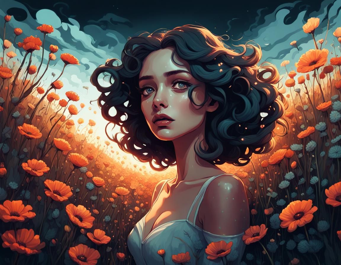 Girl amidst flowers  by @John Slegers