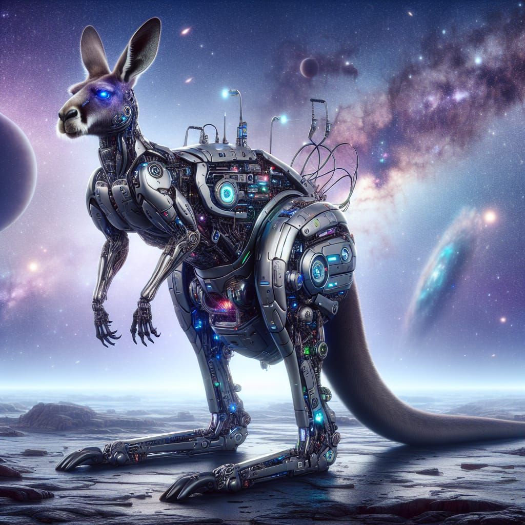 kangaroo as a robotic space creature