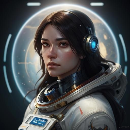 a lonely orphan astronaut beautiful girl