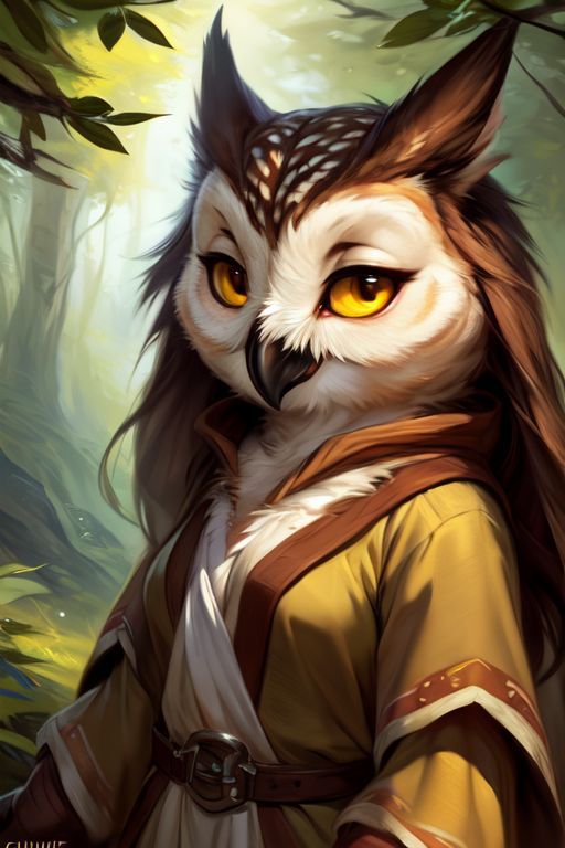 Chibi D&D races: Owl