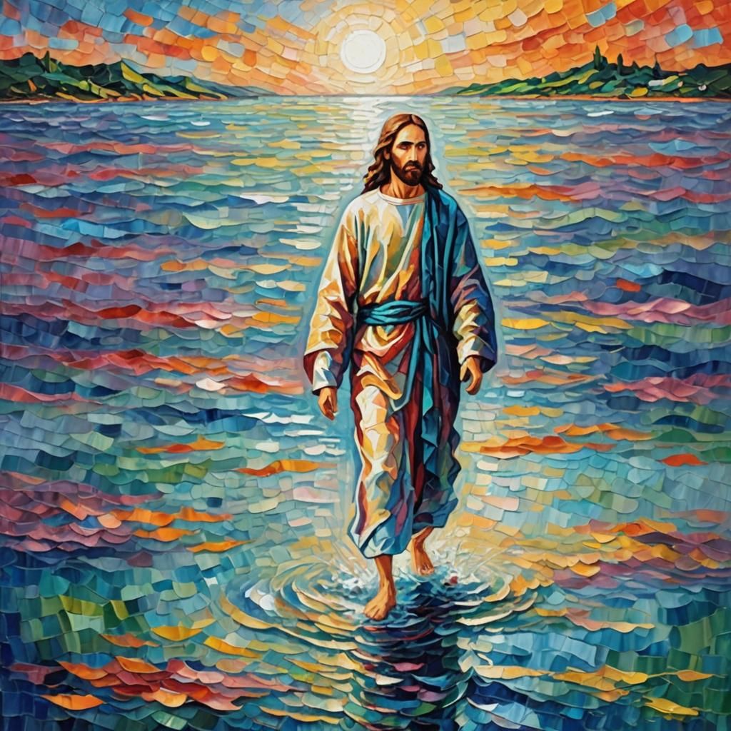 Jesus walking on water