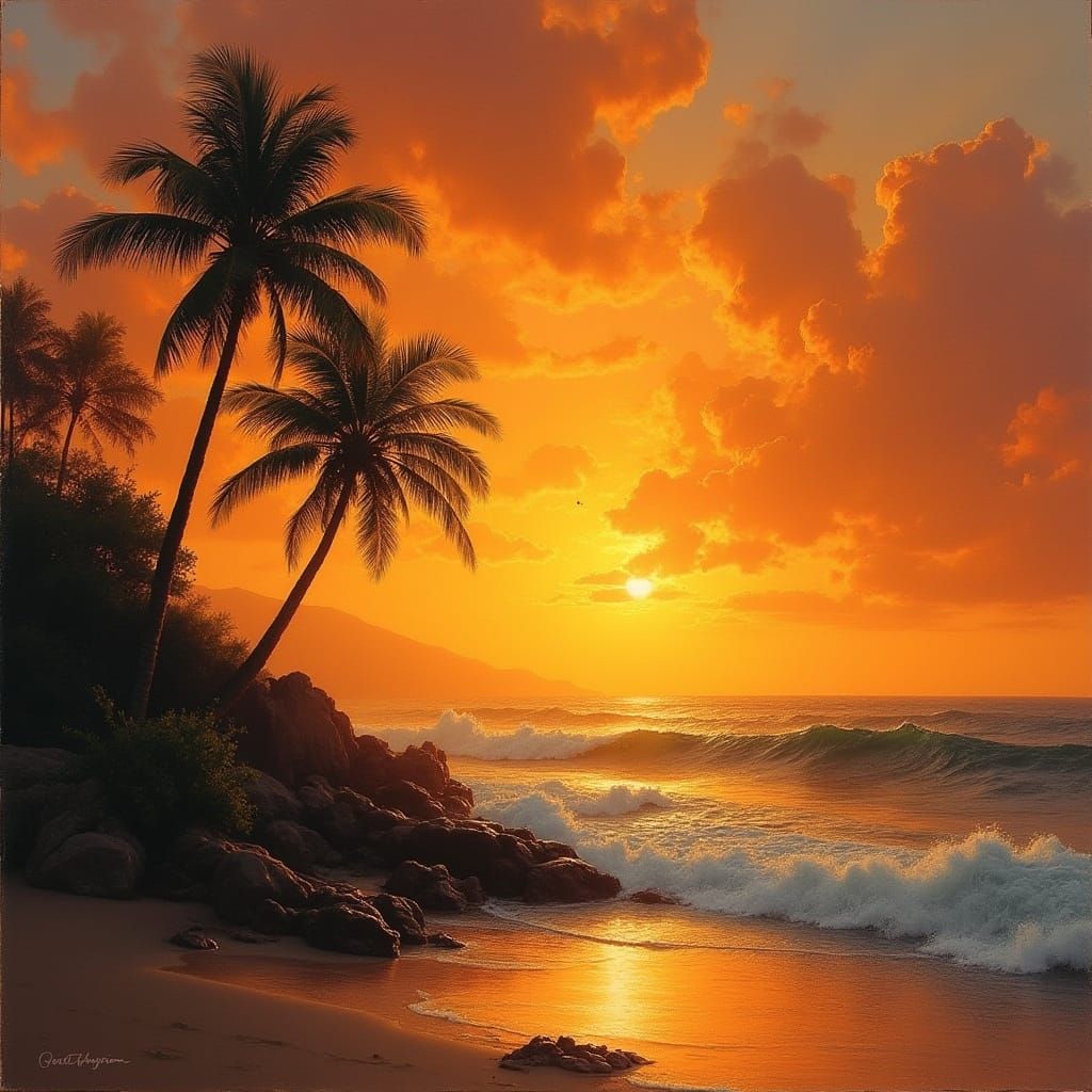 the most beautiful sunset scenery,   by @SwordOfTheSpirit