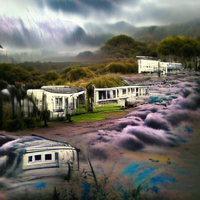 abandoned caravan park