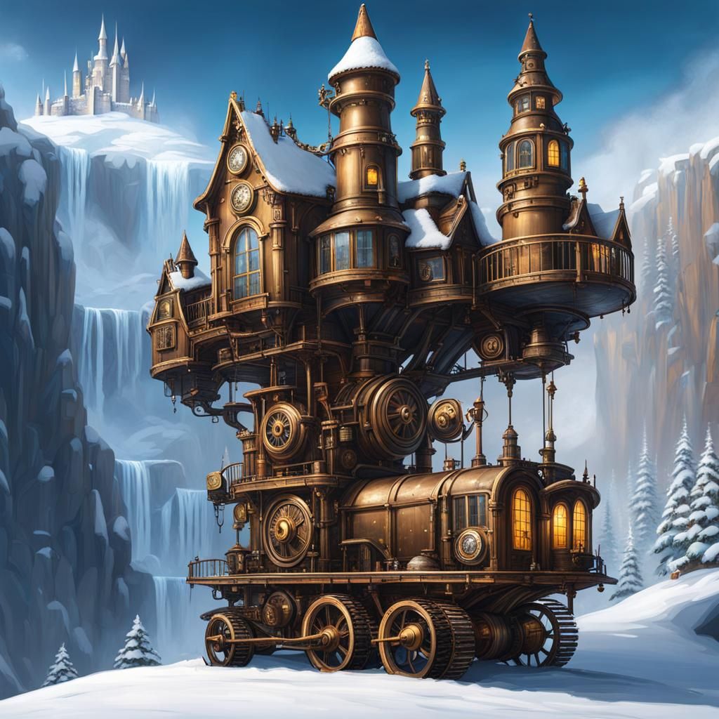 Castle engine in winter  by @Otterbarrick