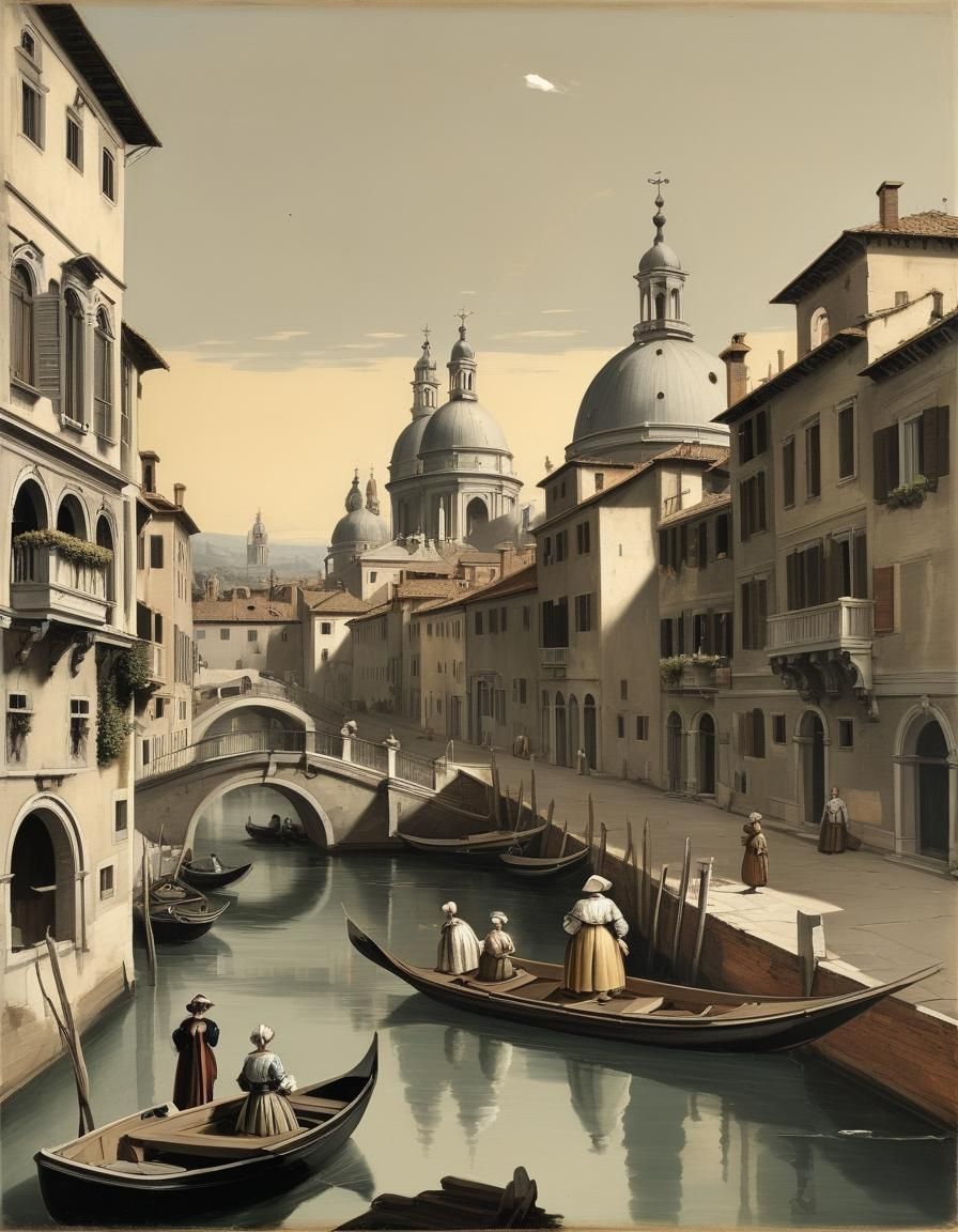 landscape. style of Canaletto