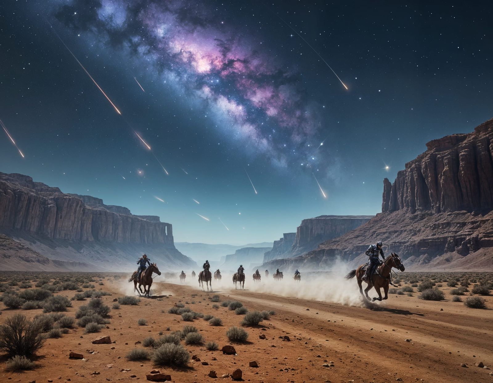 Cosmic Mustang Chase  by @Photogenetic