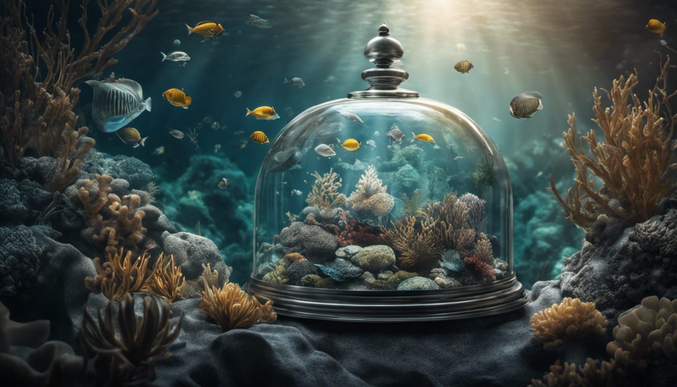 cloche containing a little ecosystem 020