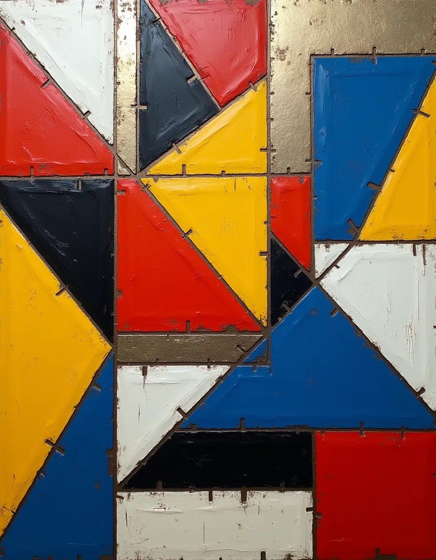 Abstract geometric composition (Metal base)