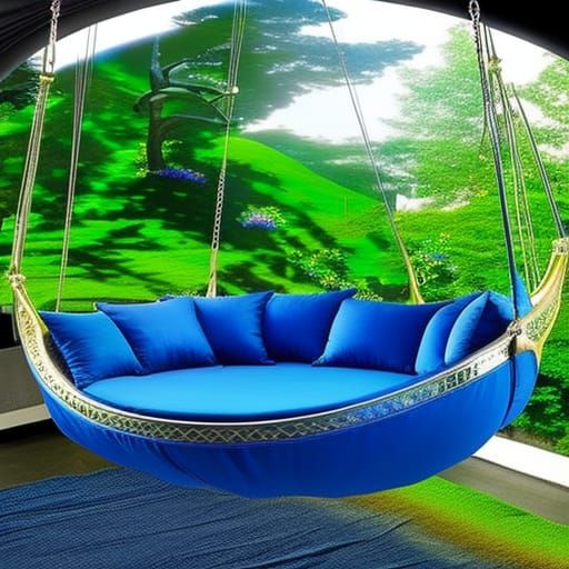 Round outdoor swing deals bed