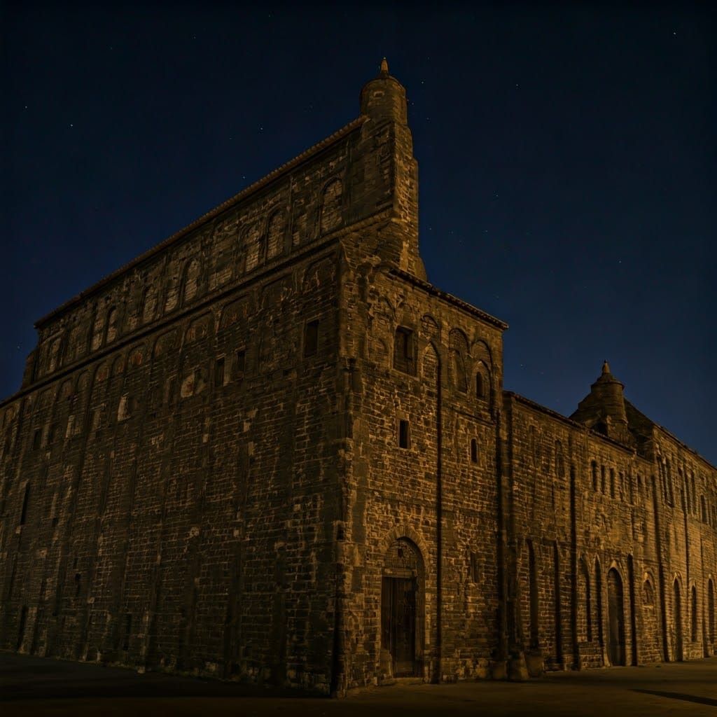 Romantic Astronomical Portrait of a Moonlit Night Sky