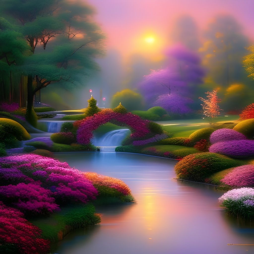 Beautiful Gardens - AI Generated Artwork - NightCafe Creator