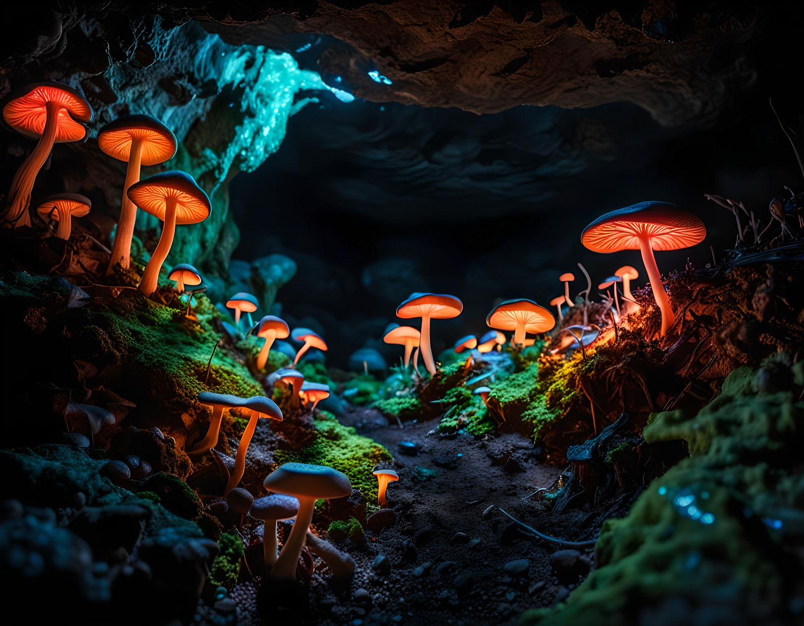 Glowing Cave Fungus  by @HarperX
