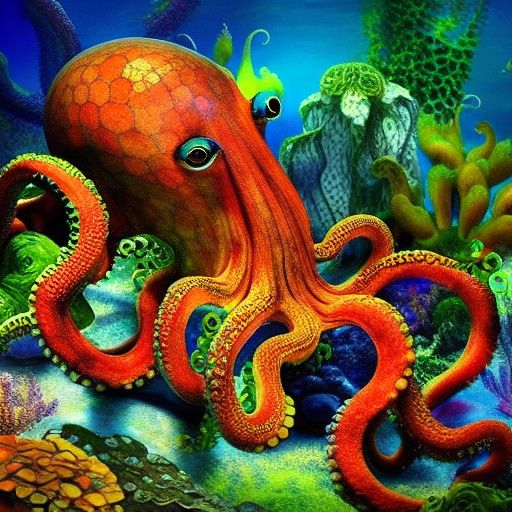 In an Octopus' garden in the shade - AI Generated Artwork - NightCafe ...