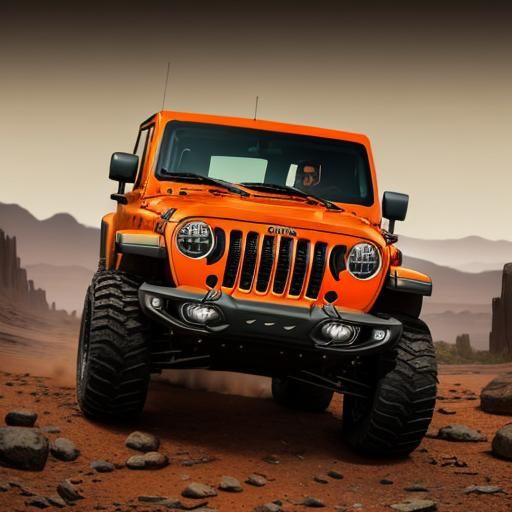 Old Jeep Wills off road huge tires prerunner front bumper ho...