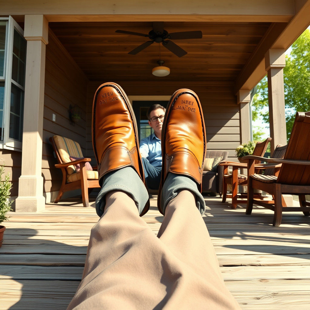 My dad has enormous feet