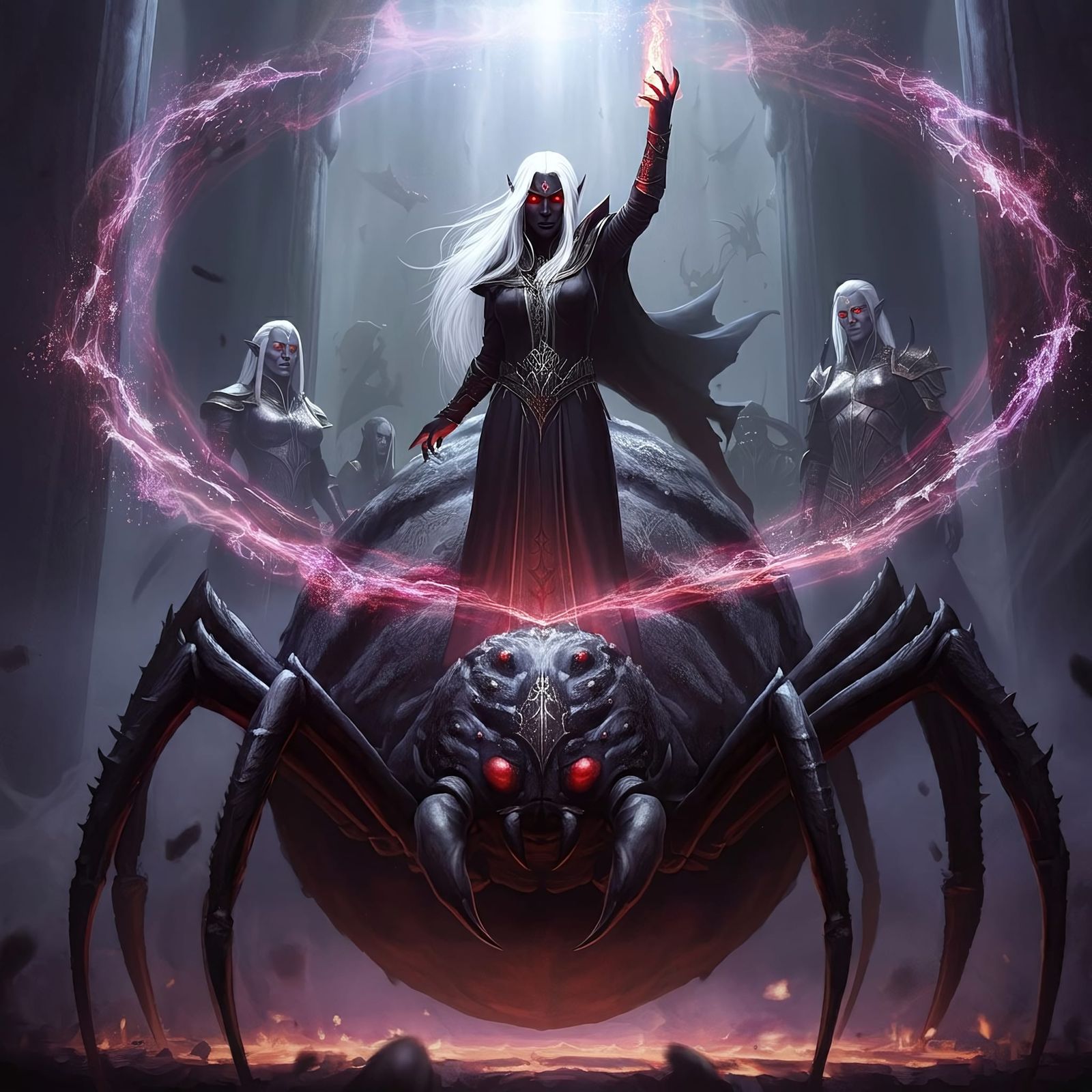 Cleric of Lolth casting