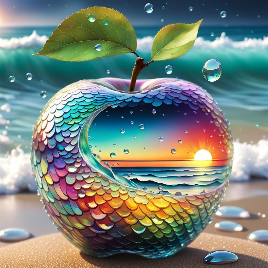 Iridescent apple  by @Marty