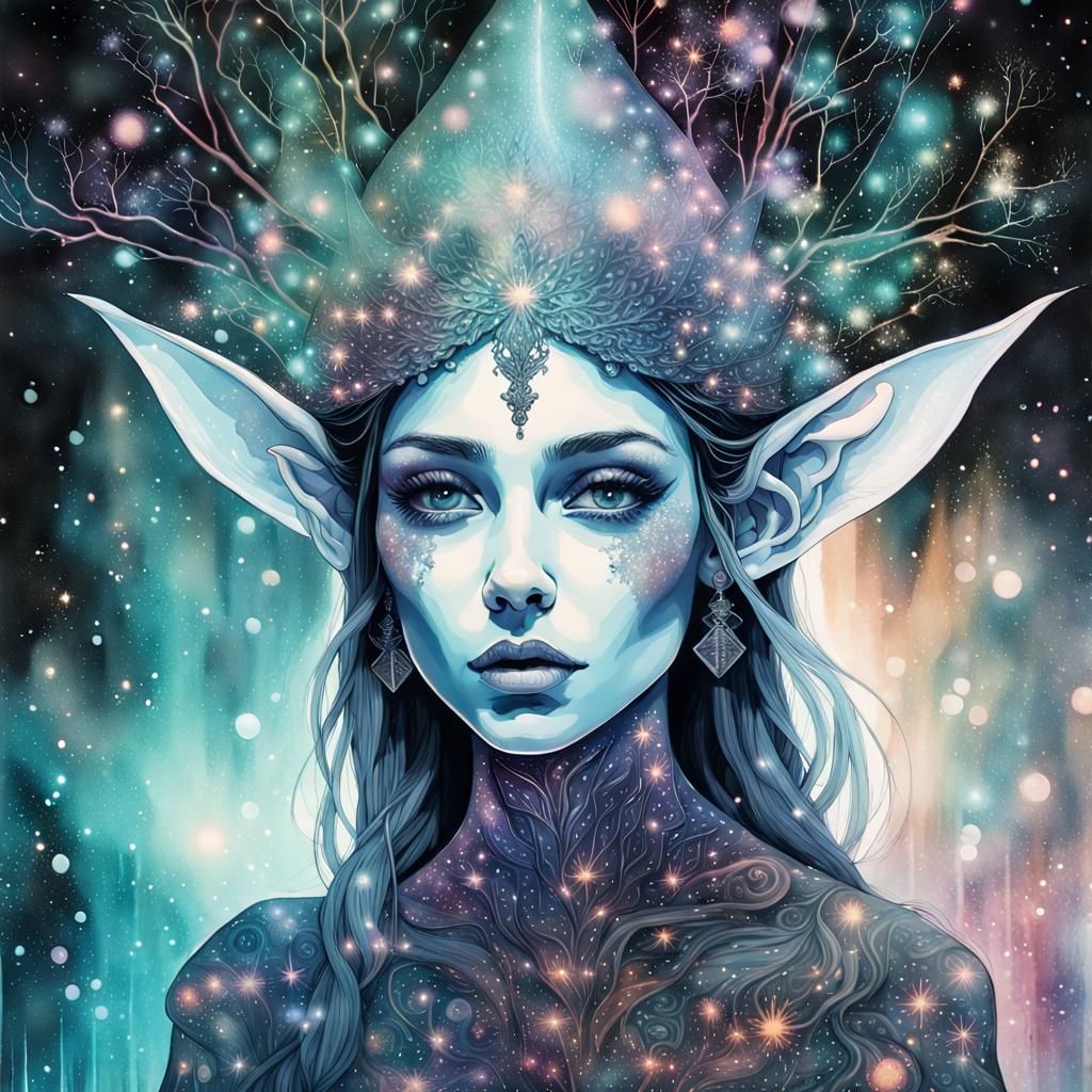 gorgeous ghostly elf - AI Generated Artwork - NightCafe Creator