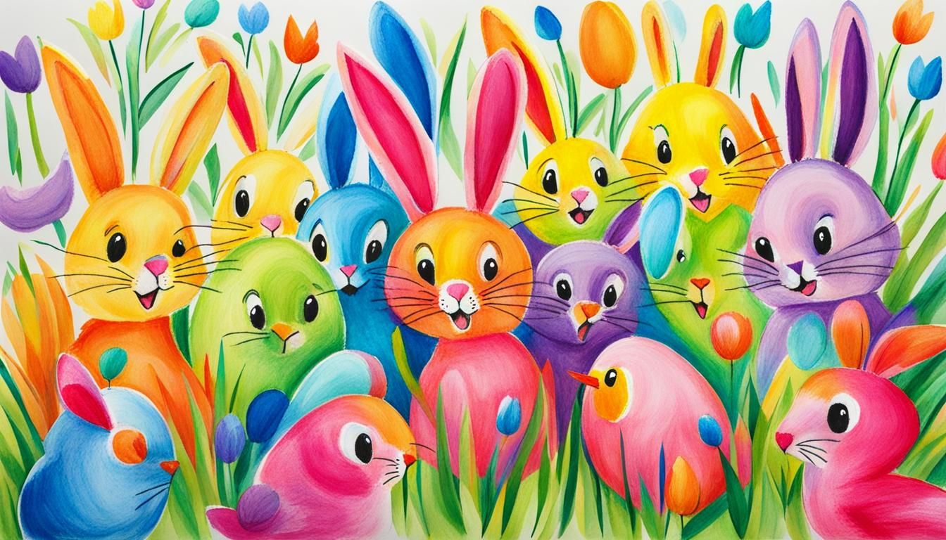 Easter bunnies and doves - AI Generated Artwork - NightCafe Creator