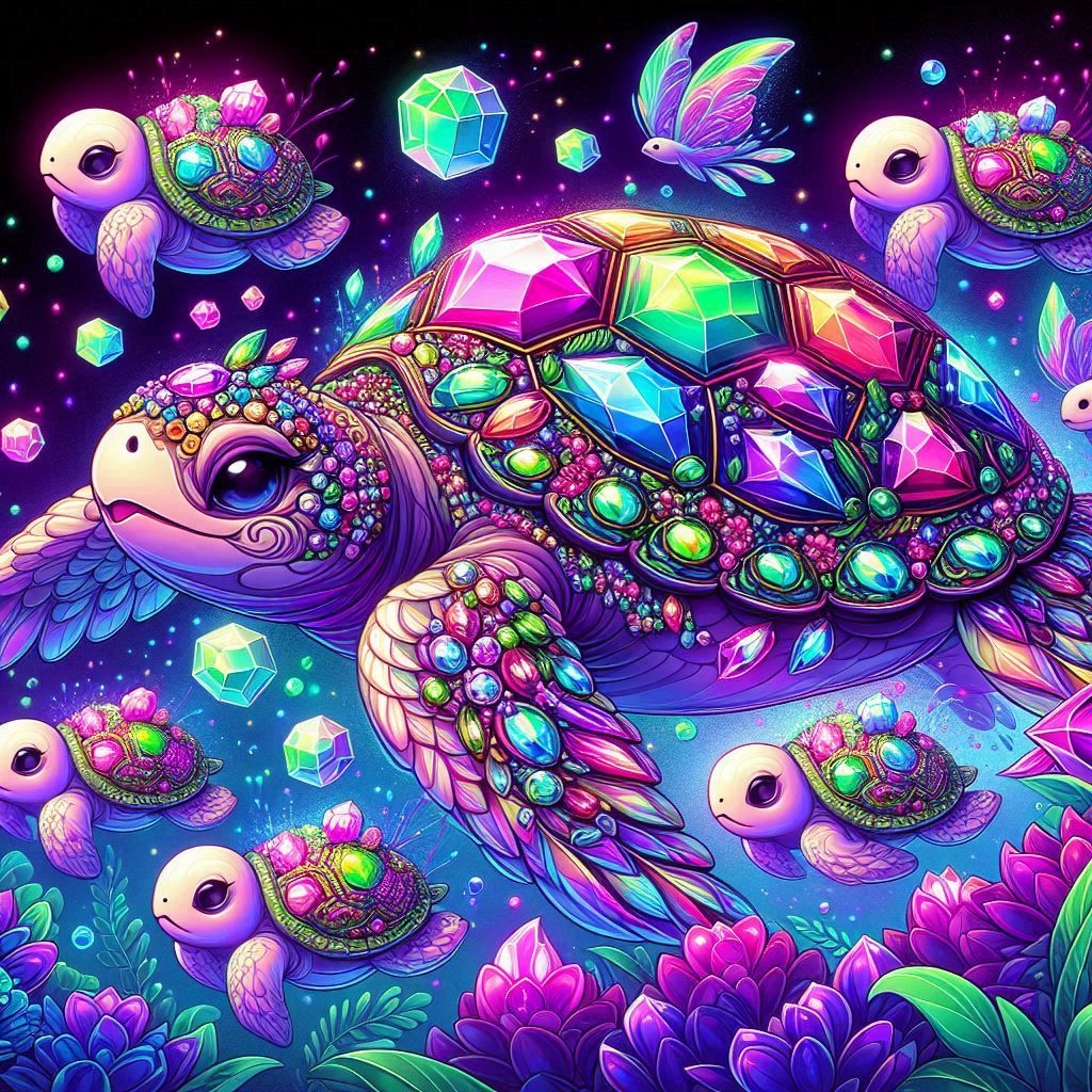 sea turtle & baby sea turtles