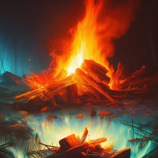 campfire - AI Generated Artwork - NightCafe Creator