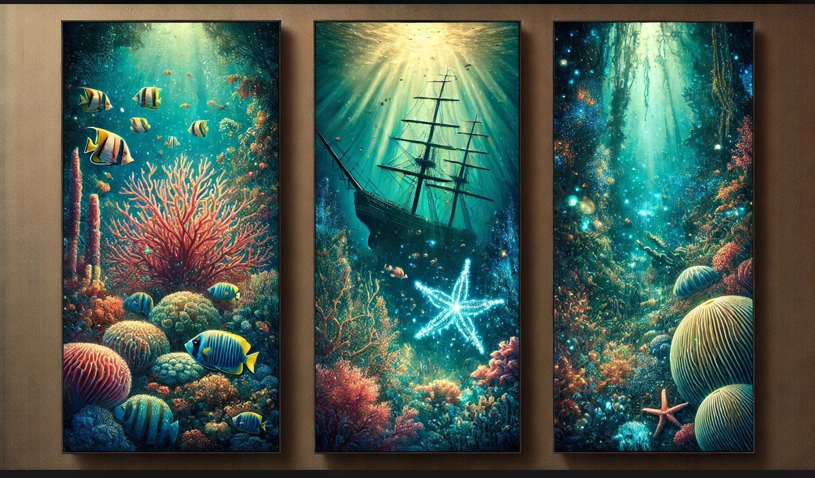 Triptych 3: "Underwater Wonders"