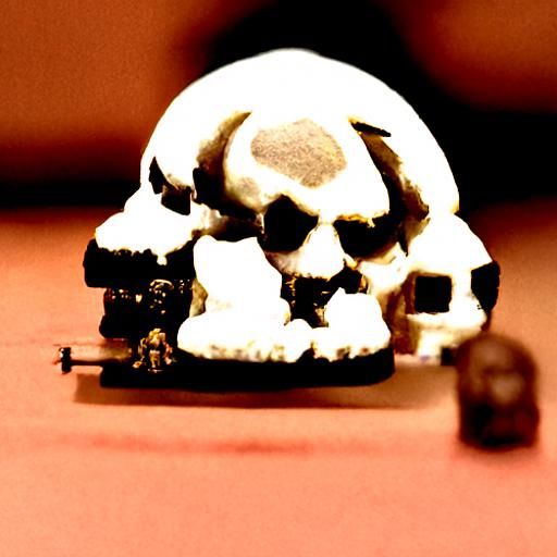 miniature skull model wargame photograph