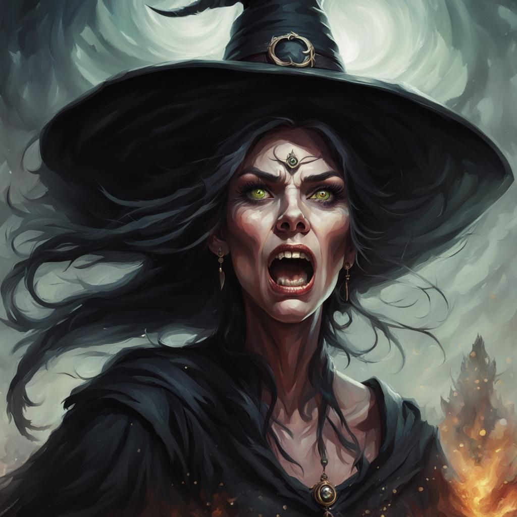 angry witch - AI Generated Artwork - NightCafe Creator