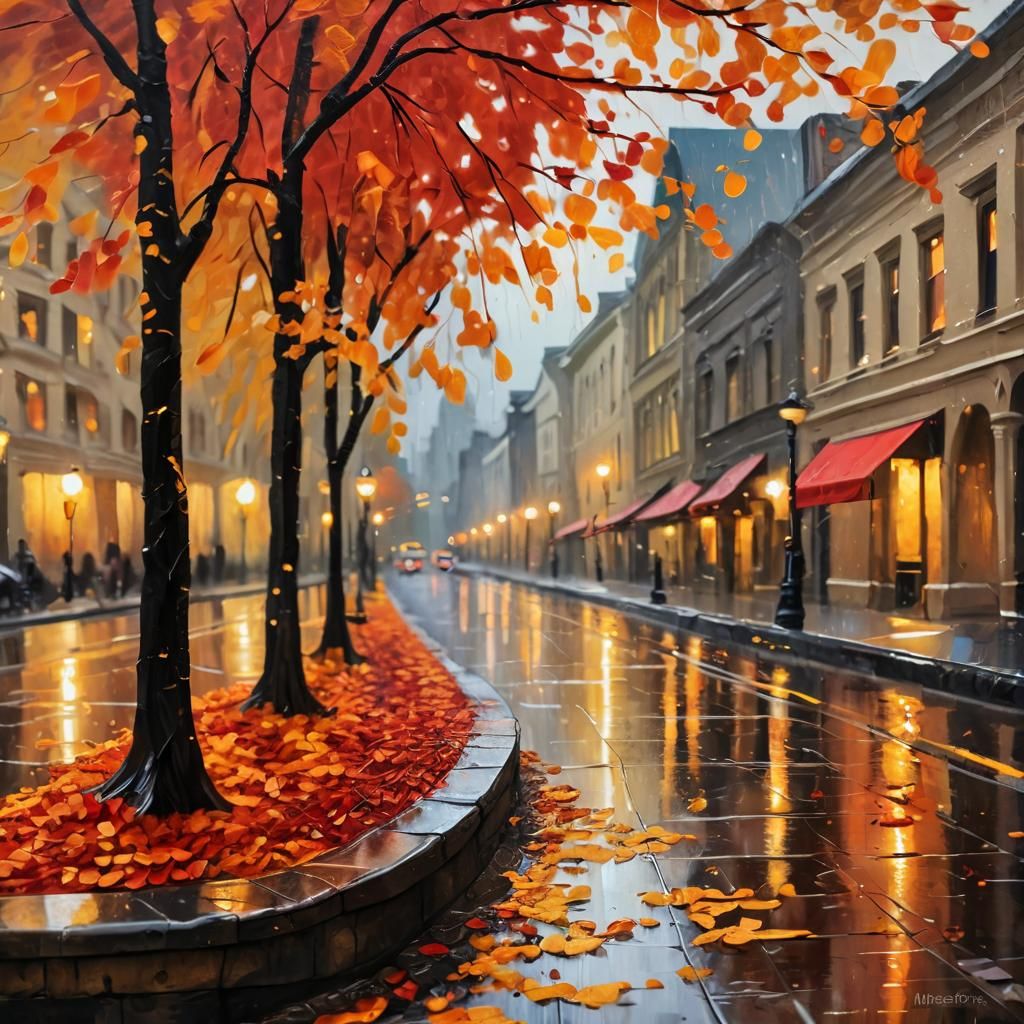Autumn street   by @Shintu