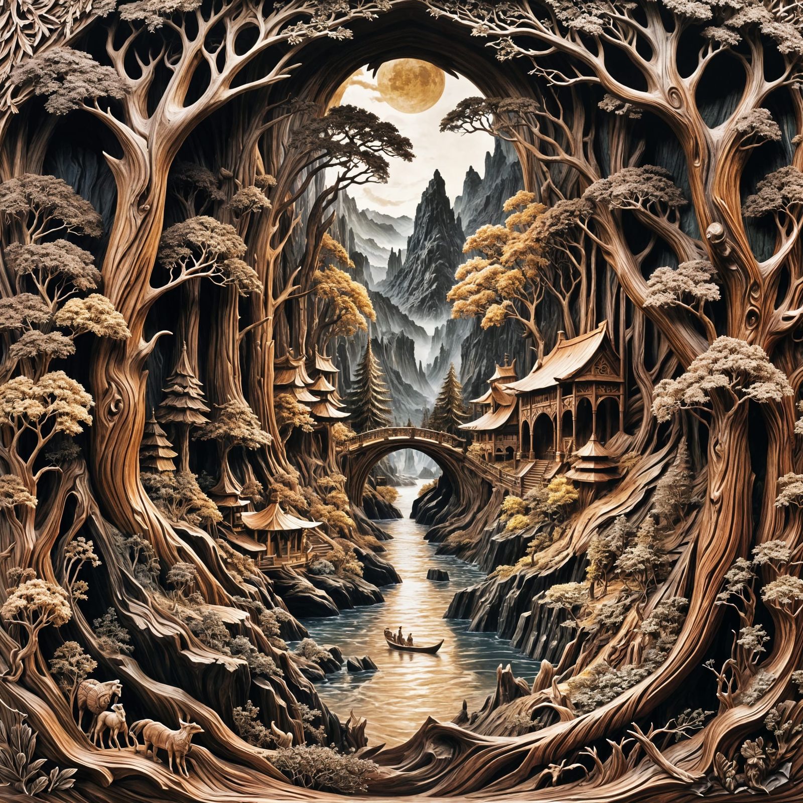 Whittled Wonderland  by @Mandoobie