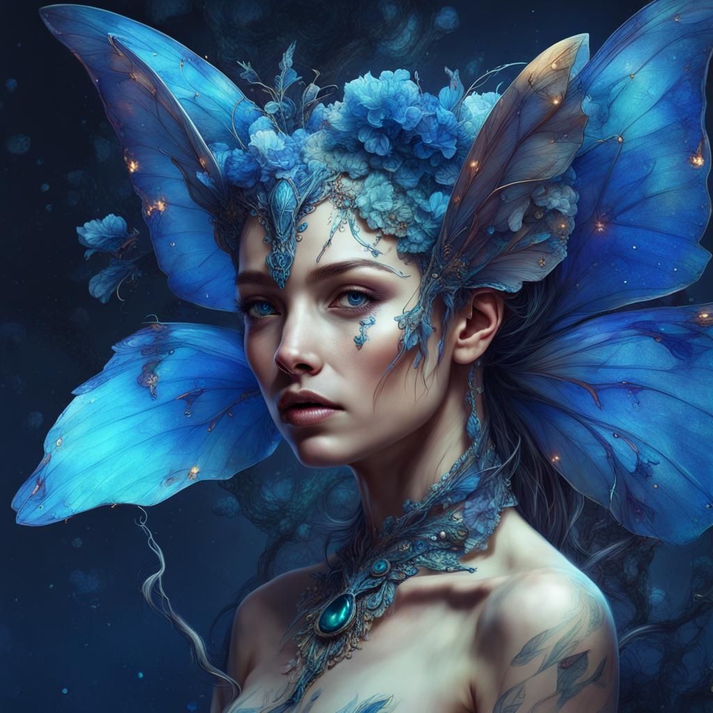 The blue fairy - AI Generated Artwork - NightCafe Creator