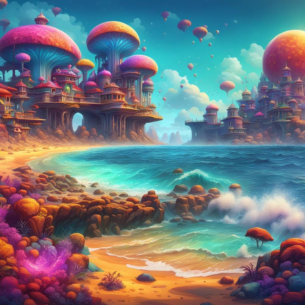 DiscomPhsychadelic PsyFunk vibe in color felp illustrations ...