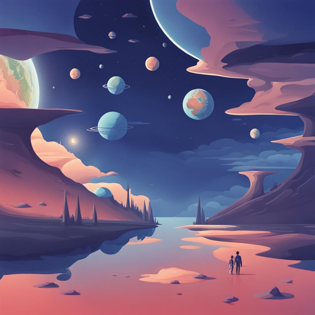 A flat world - AI Generated Artwork - NightCafe Creator