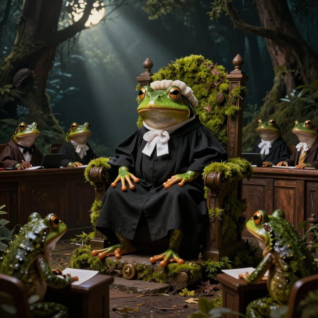 In the frog's court of justice   by @bekarno89183