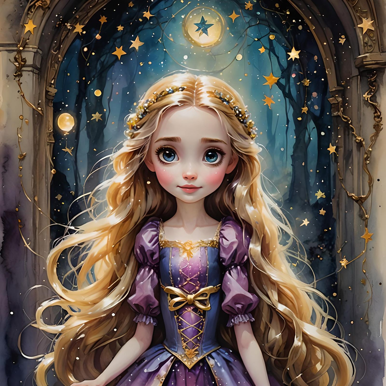 Young Rapunzel - AI Generated Artwork - NightCafe Creator